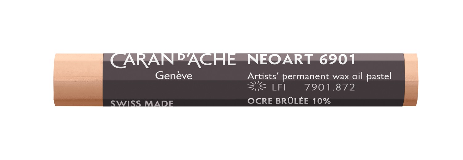 Caran d'ache NeoArt Wax&Oil pastel 872 Burnt Ochre 10%