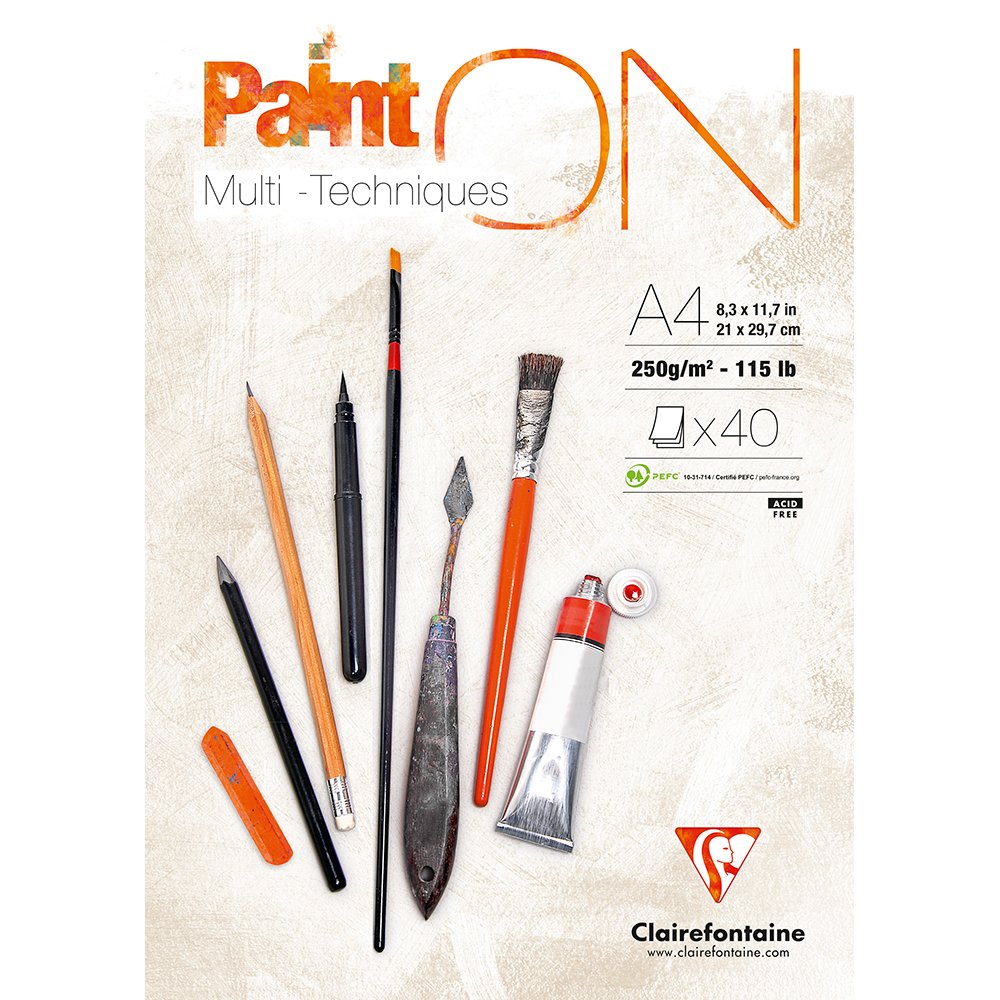 Clairefontaine Mix Media A4 No.6 250gr. hvit