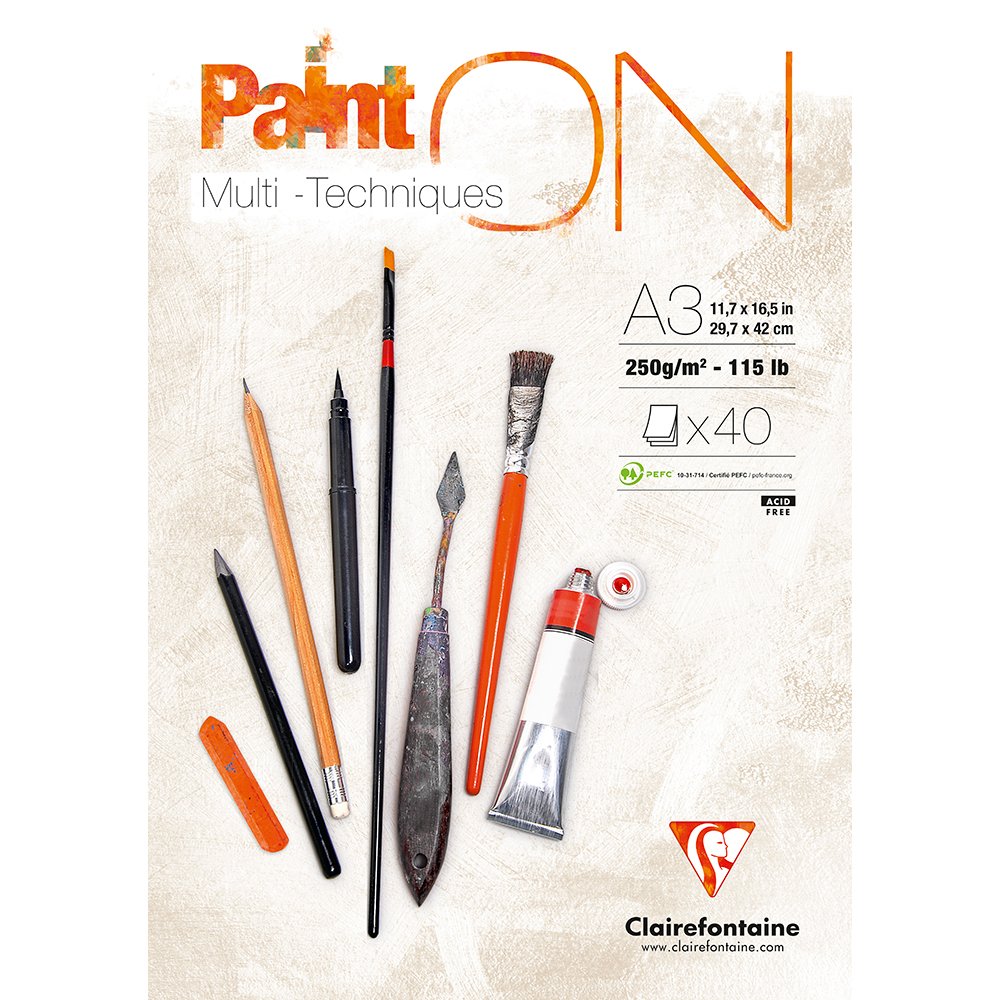 Clairefontaine Mix Media A4 No.6 250gr. hvit