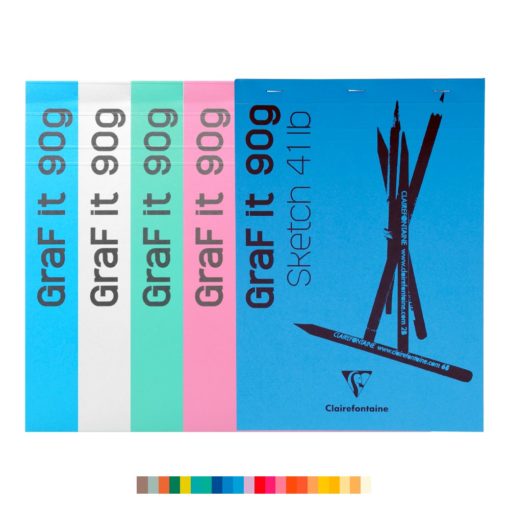 Clairefontaine GraF’it Sketch skissebok – 90g 80 ark – A6