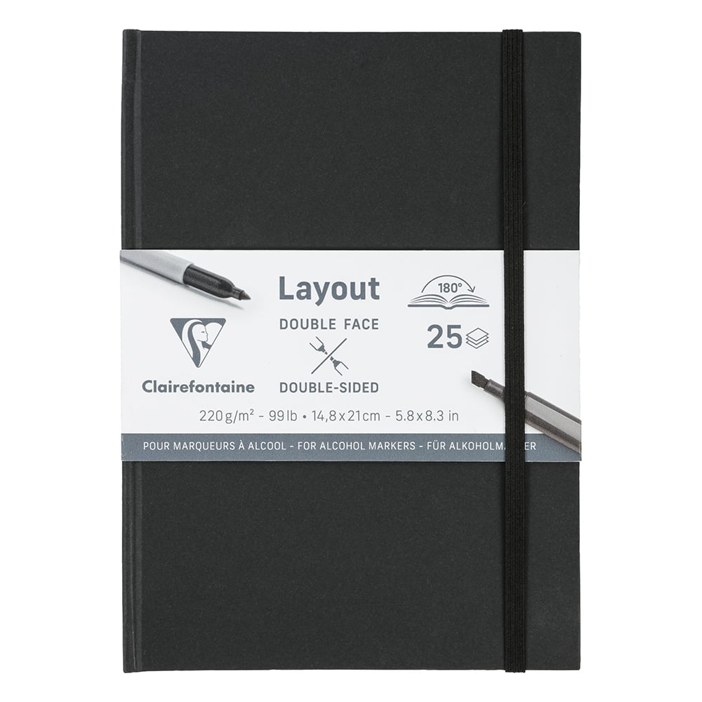 Clairefontaine Layout Double Face book – 25ark 220g – A5