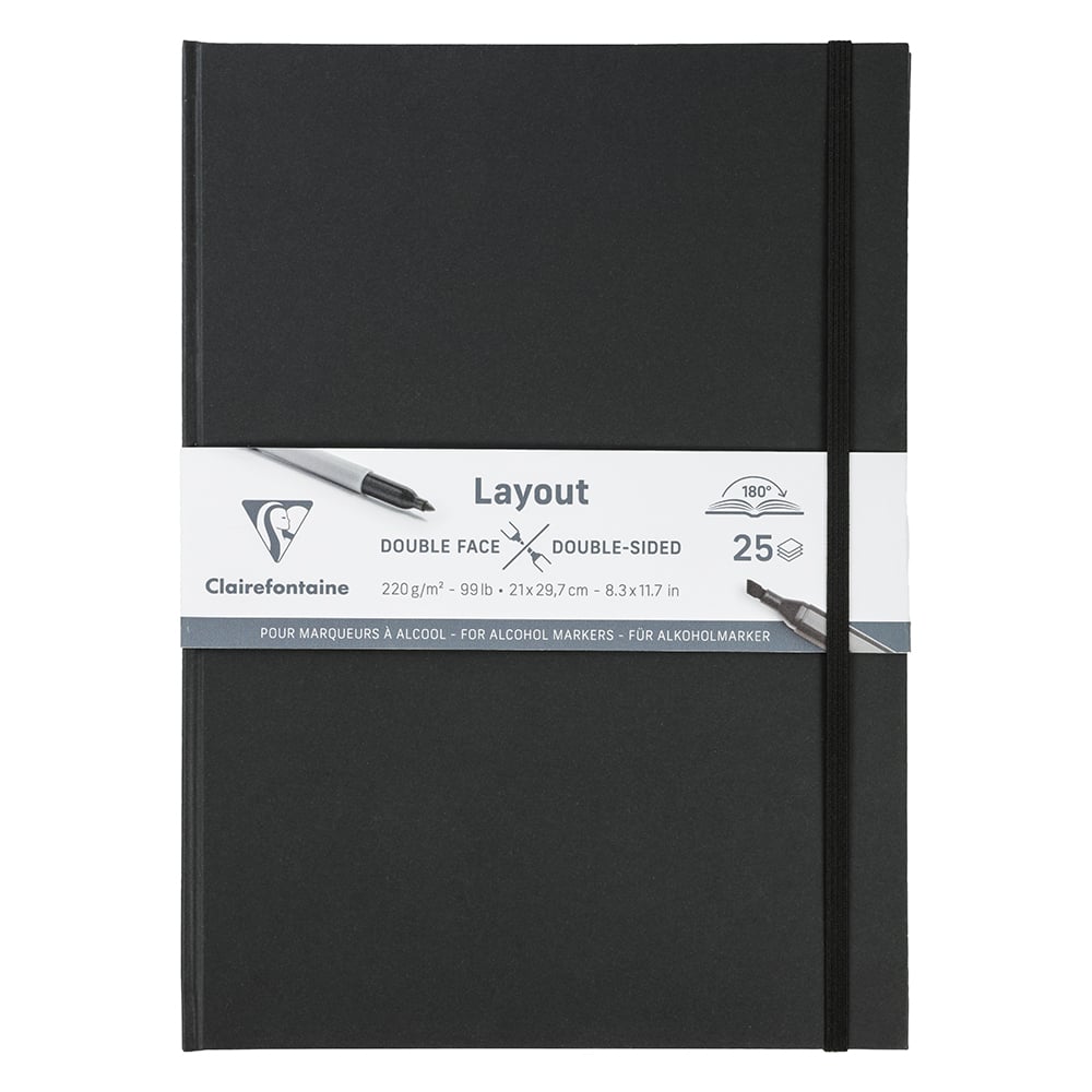 Clairefontaine Layout Double Face book – 25ark 220g – A4