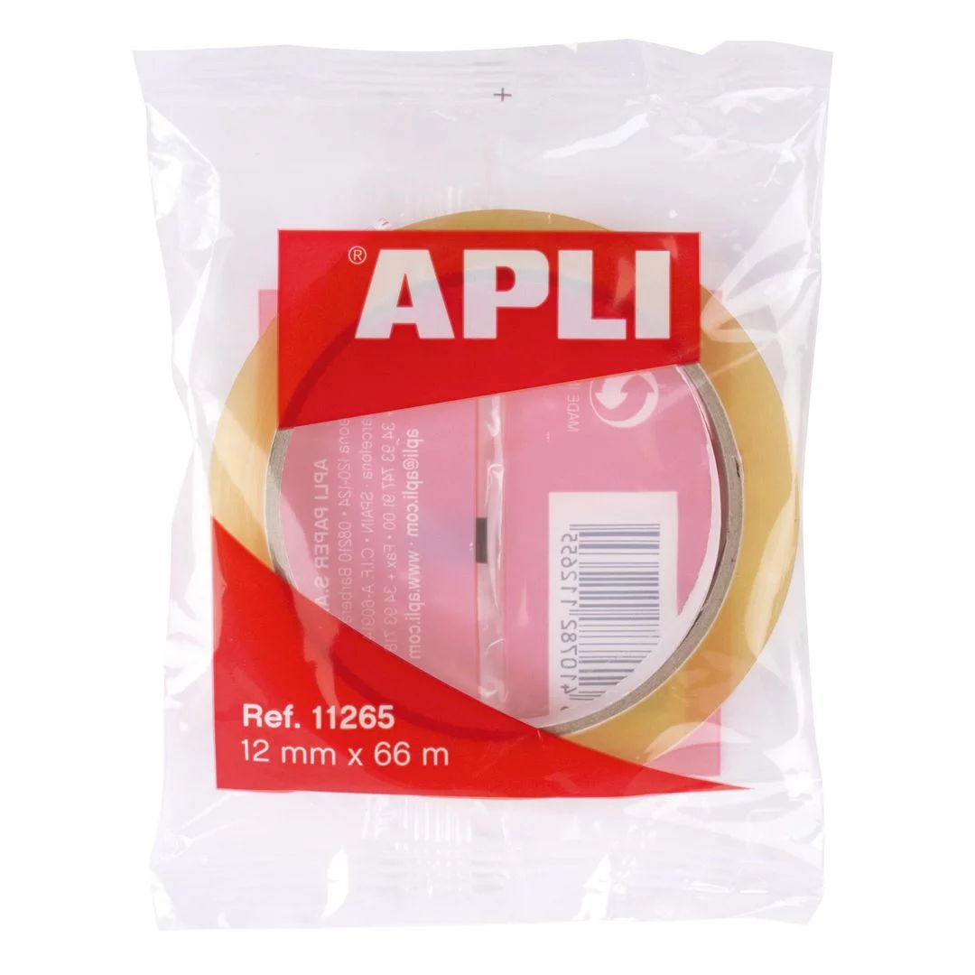 APLI Disktape 12mmx66m transparent