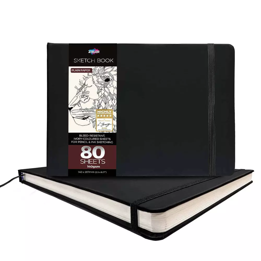 Zieler Black Sketch Book A5 Landskap