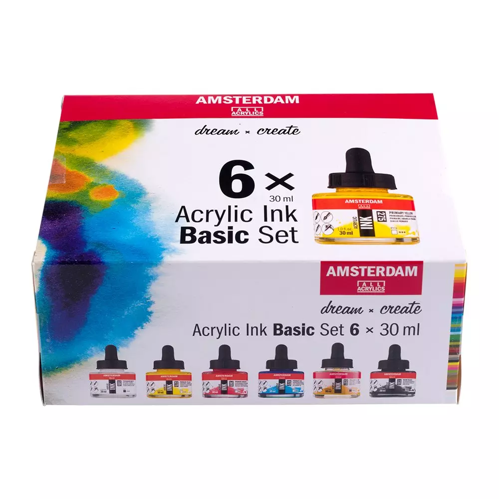 Amsterdam Ink Set – Basic 6x30ml