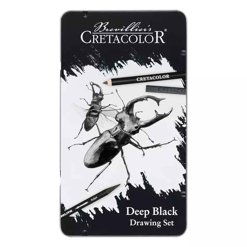Cretacolor Deep Black sett 10 deler 400 09
