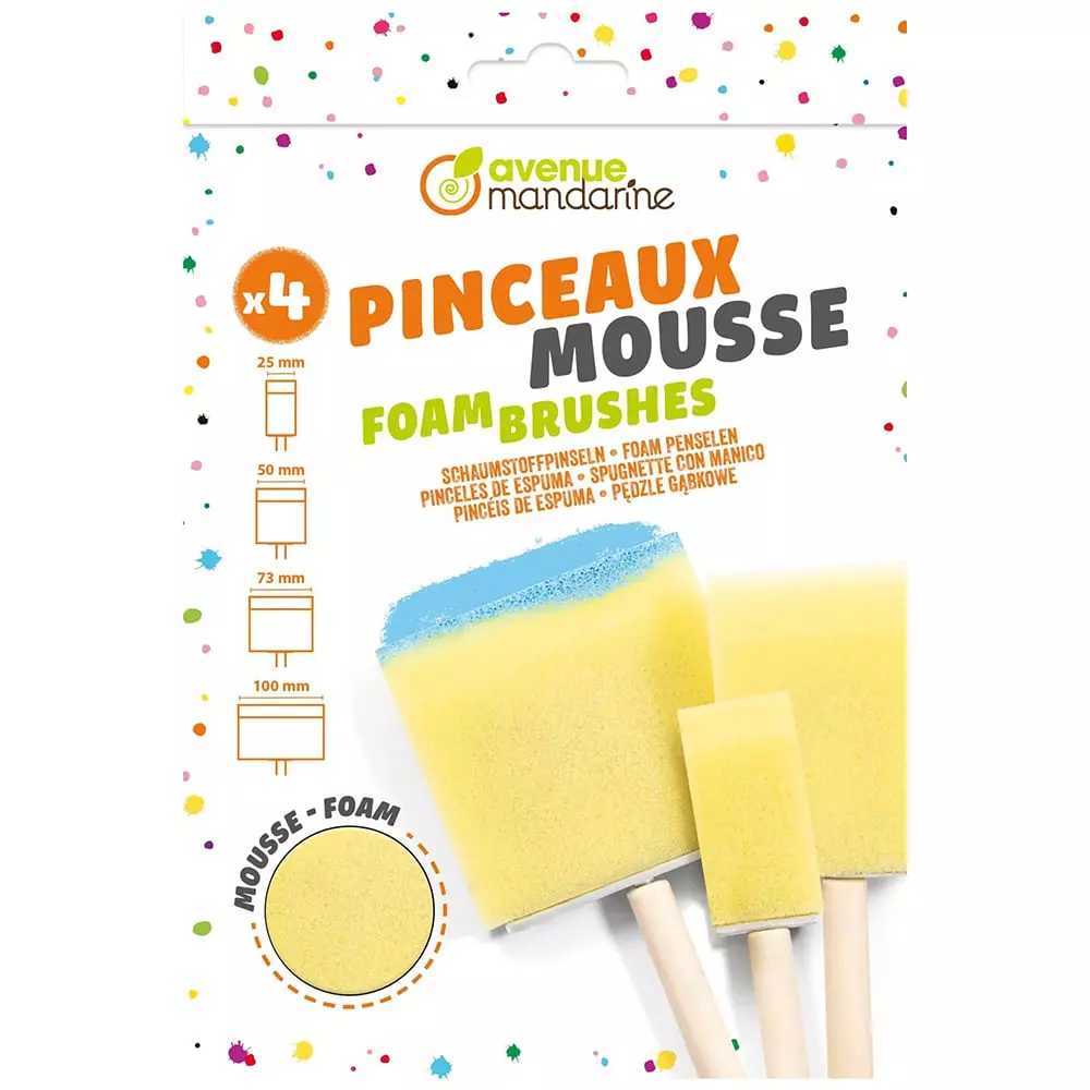 Svamppensel sett 4 stk