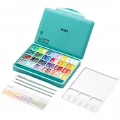 HIMI Twin Cup Gouache Sett Grønn – 48stk + 3 pensler