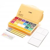 HIMI Jelly Cup Gouache Sett Gult – 18stk + 3 pensler