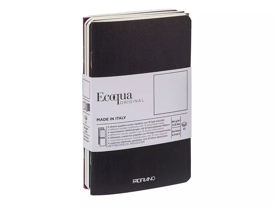 Fabriano EcoQua Original Notebook 90gr. 9x14 4pk.