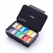 HIMI Twin Cup Gouache Sett Metallisk - 12stk