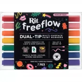 Rit FreeFlow Dual-Tip Markers Sett 7stk – Primary Colors