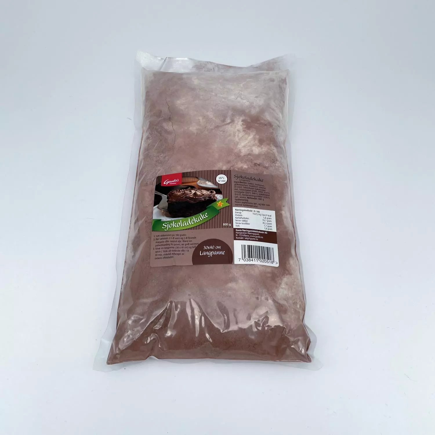 Sjokoladekake Langpanne 5 poser