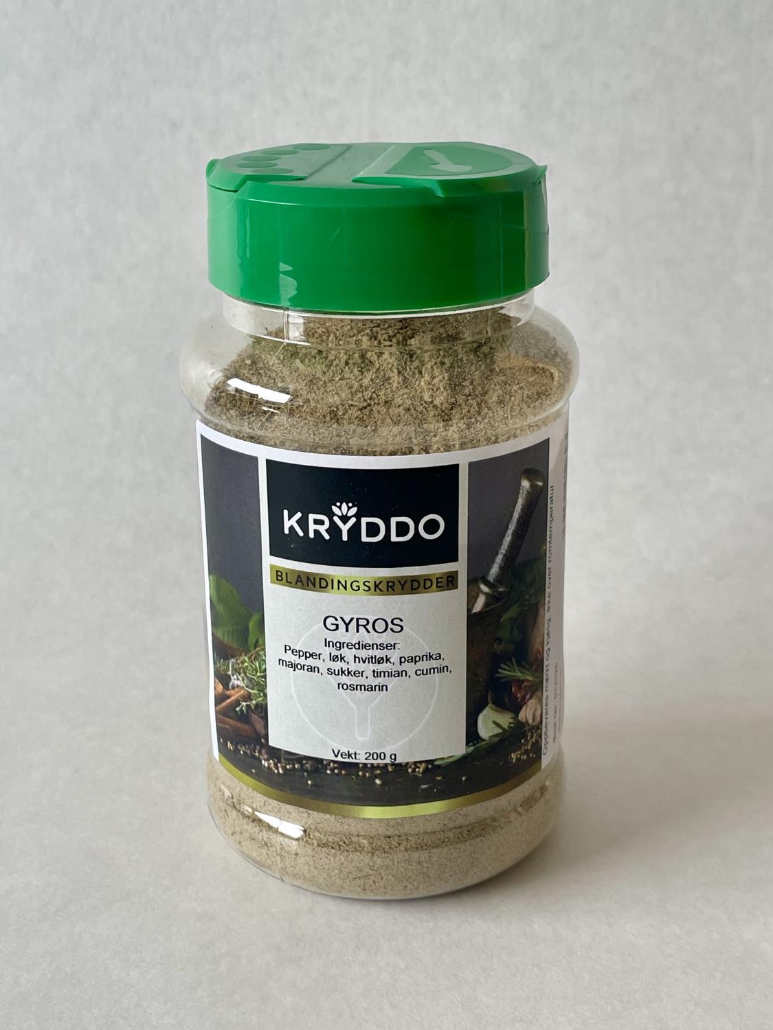 Gyros krydderblanding 200 gram i Boks