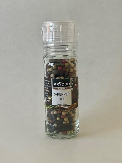 Kvern 5-pepper hel 50 gram