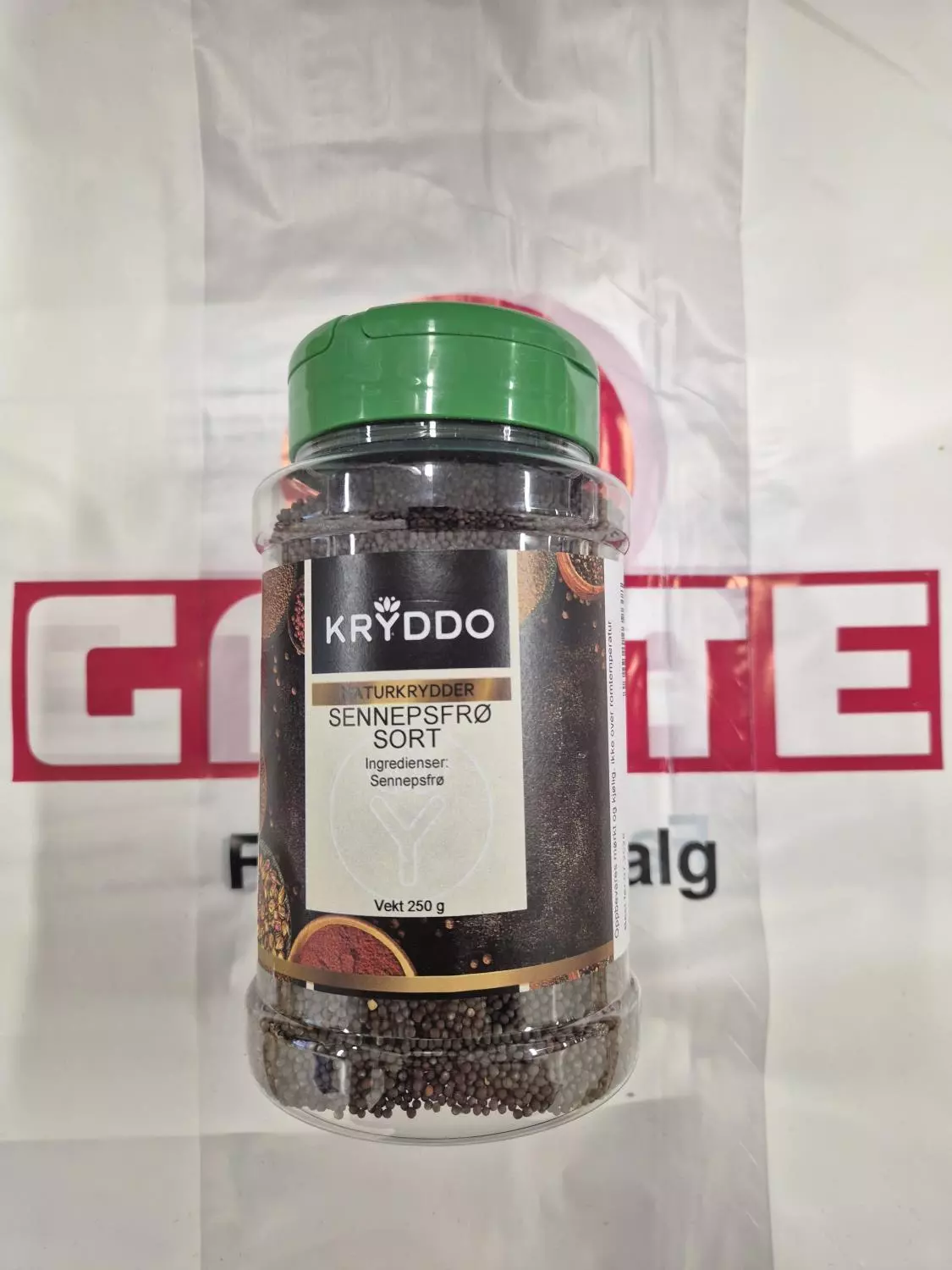 Sennepsfrø sort 250 gram i boks
