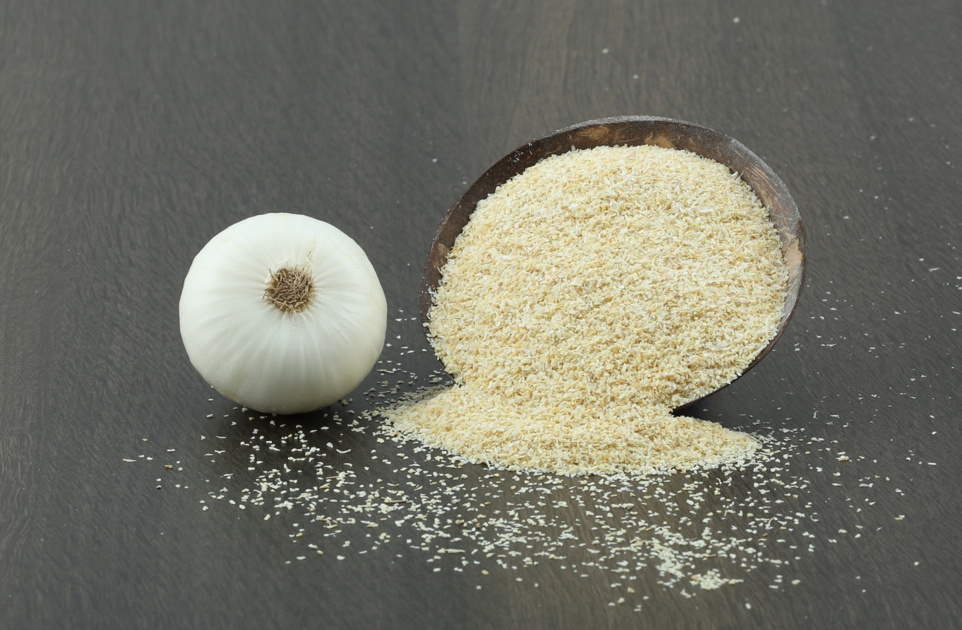 Løk granulert 0,5-1,25 mm, 200 gram i boks