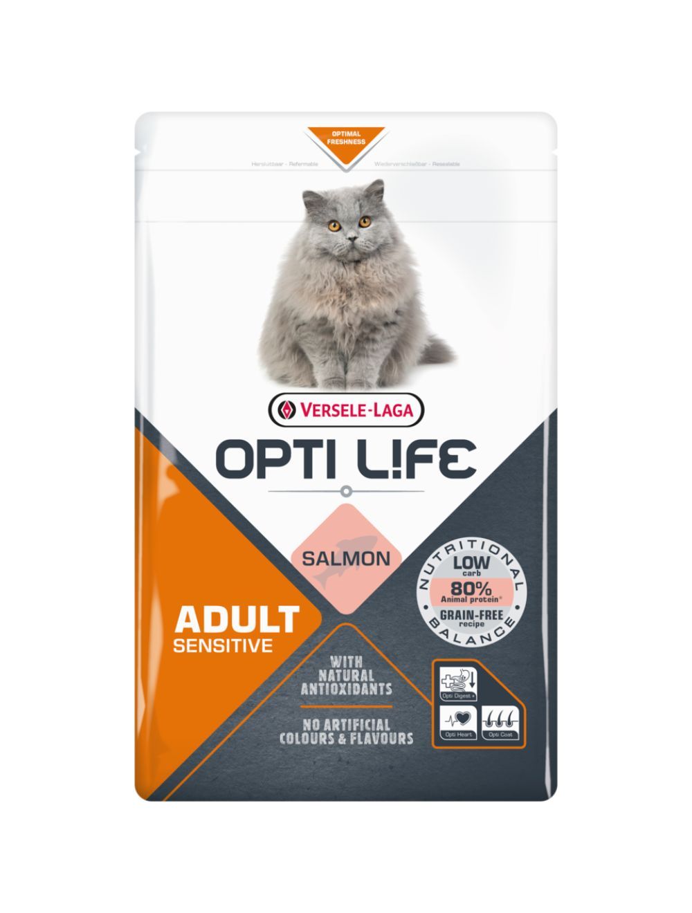 OptiLife Katt Sensitive Laks 2,5 kg
