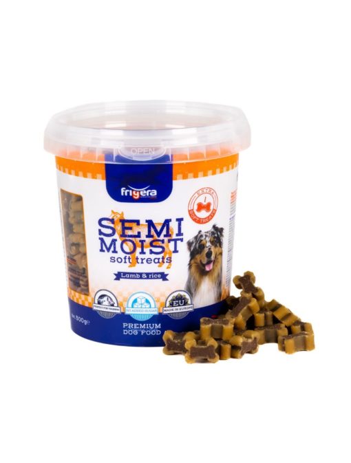 Frigera Semi-Moist Soft Treats Lams & Rijst - Zachte Hondensnoepjes, 1800g, Zonder Toegevoegde Suikers, Gemaakt In België