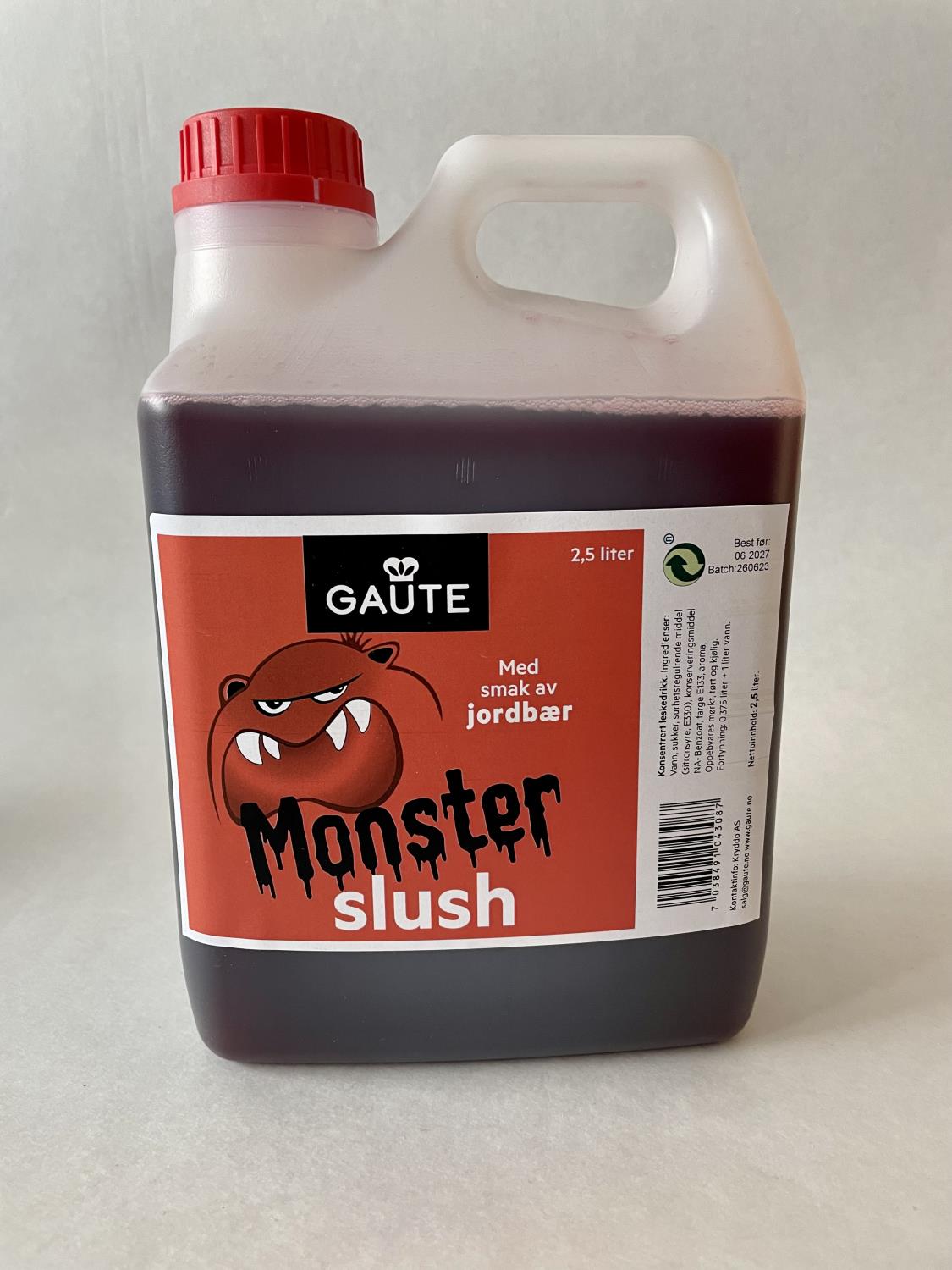 MonsterSlush Jordbær 2,5 liter