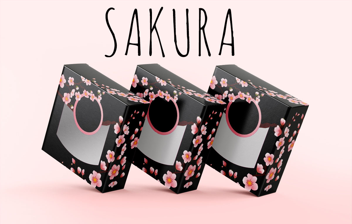 Sakura kakeesker 28x28x10 cm 10stk