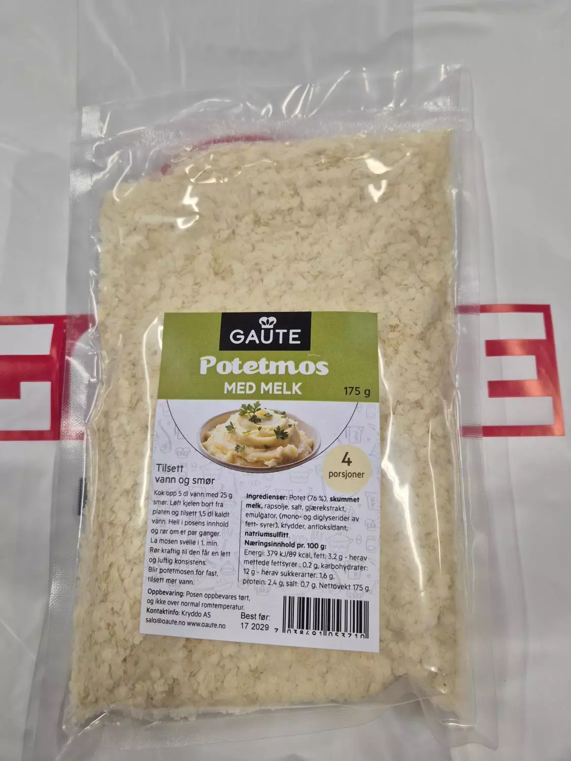 Potetmos med Melk 175 g