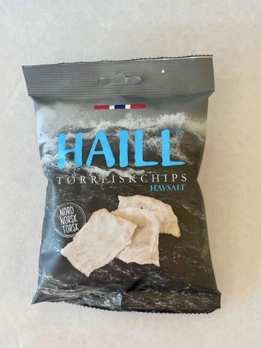 Haill Tørrfiskchips Havsalt 30 gram