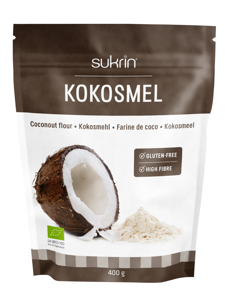 Kokosmel 400g Økologisk, Fettredusert