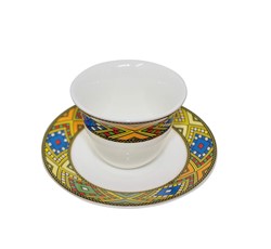 Finjal coffee cup & saucer hand (Ediat) 6pcs
