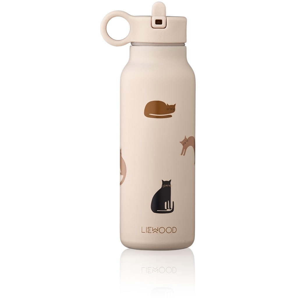 Liewood, Falk water bottle 350 ml, Miauw / Apple blossom mix