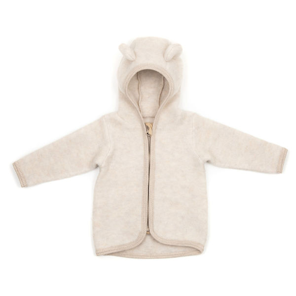 Huttelihut - Fluffy Babyjacket Cotton Fleece, Camel