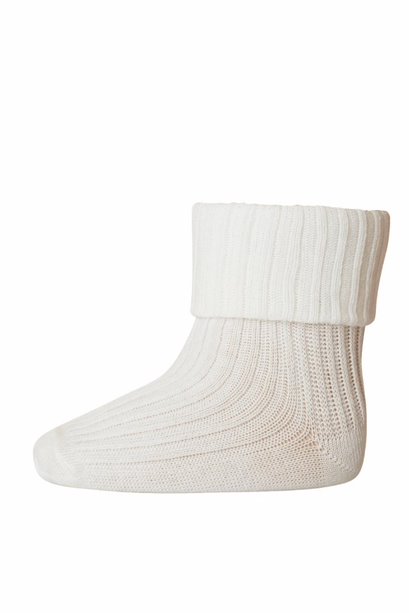 Mp Wool baby socks Rib, Hvit