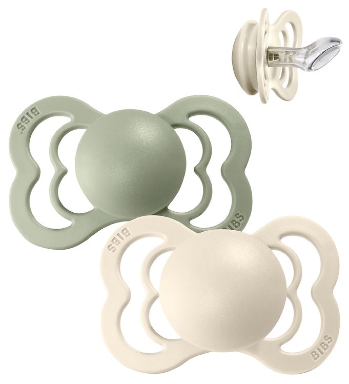 Bibs Couture - 2-pack - Silicone - Ivory/Sage