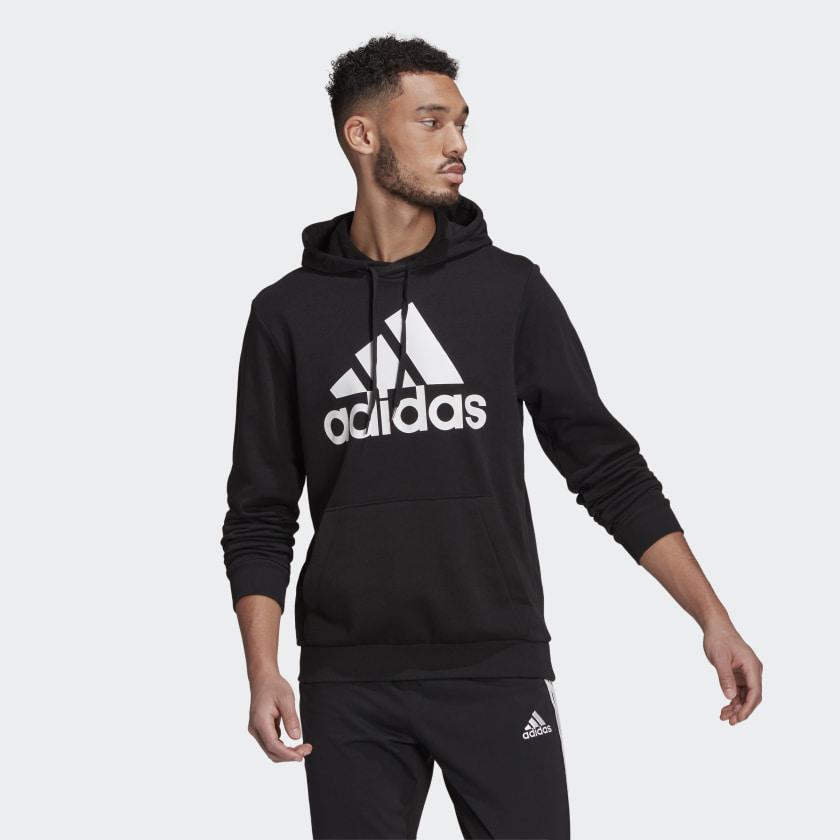 Adidas essentials big logo hoodie
