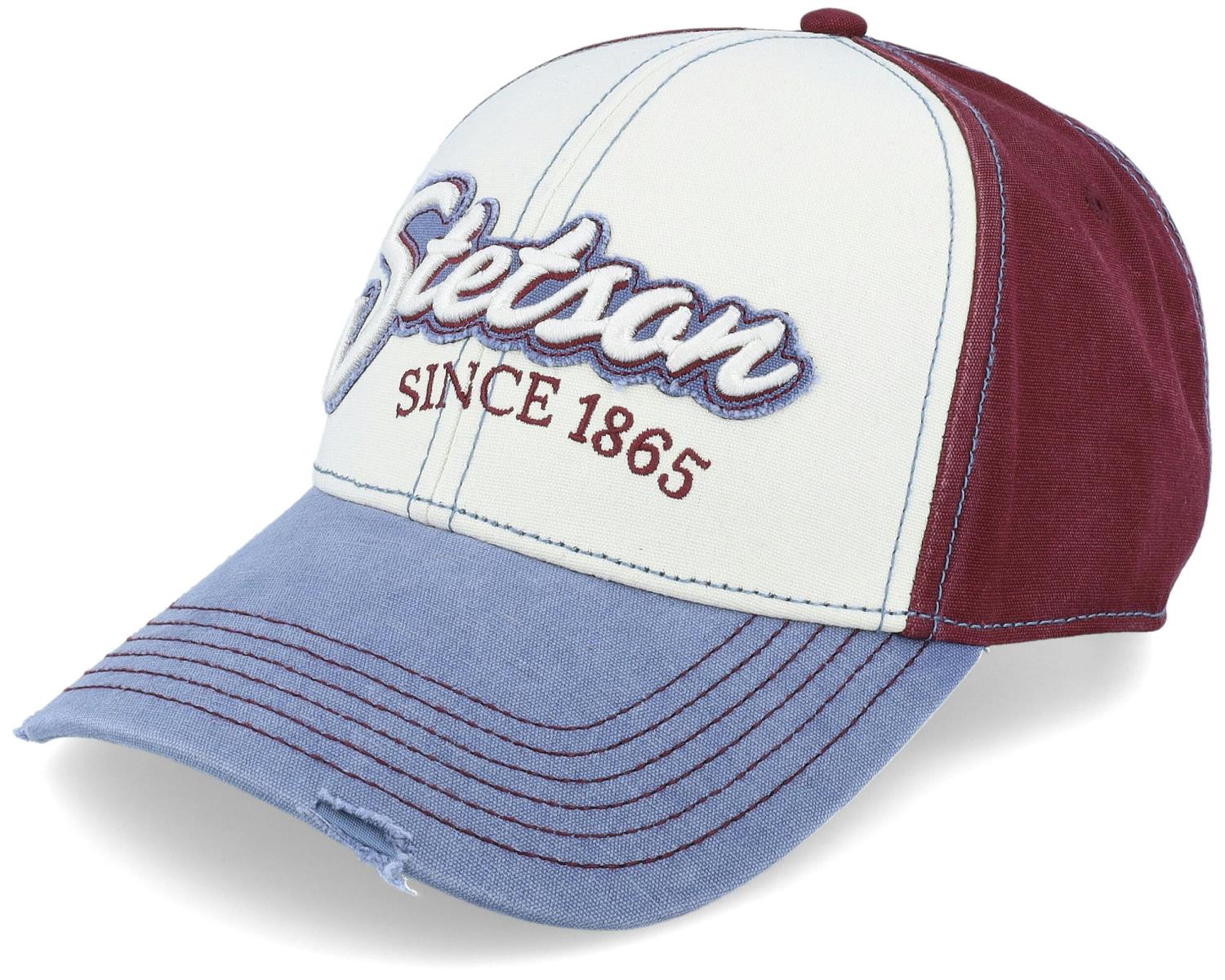 Stetson  Baseball Cap Vintage Distressed Red/Blue Adjustable