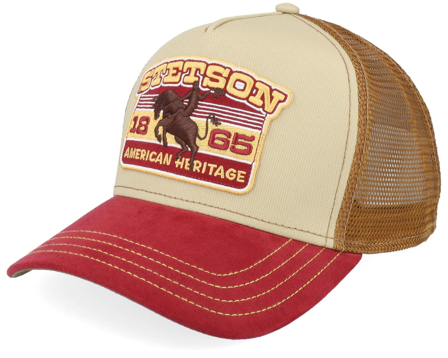 Stetson  Rodeo Beige/Wine A-Frame Trucker