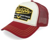 Stetson  American Heritage White/Maroon Trucker