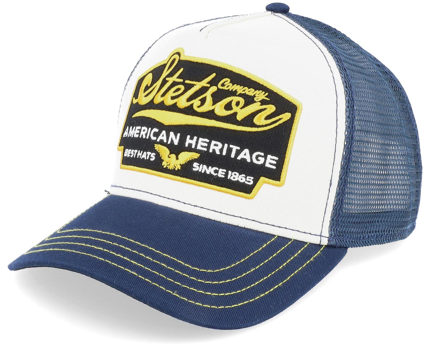 stetson  American Heritage White/Navy Trucker