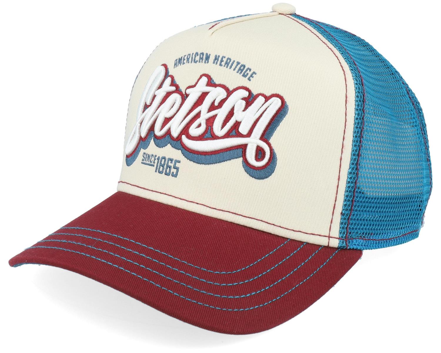 Stetson  One For All Wine/Off White A-Frame Trucker