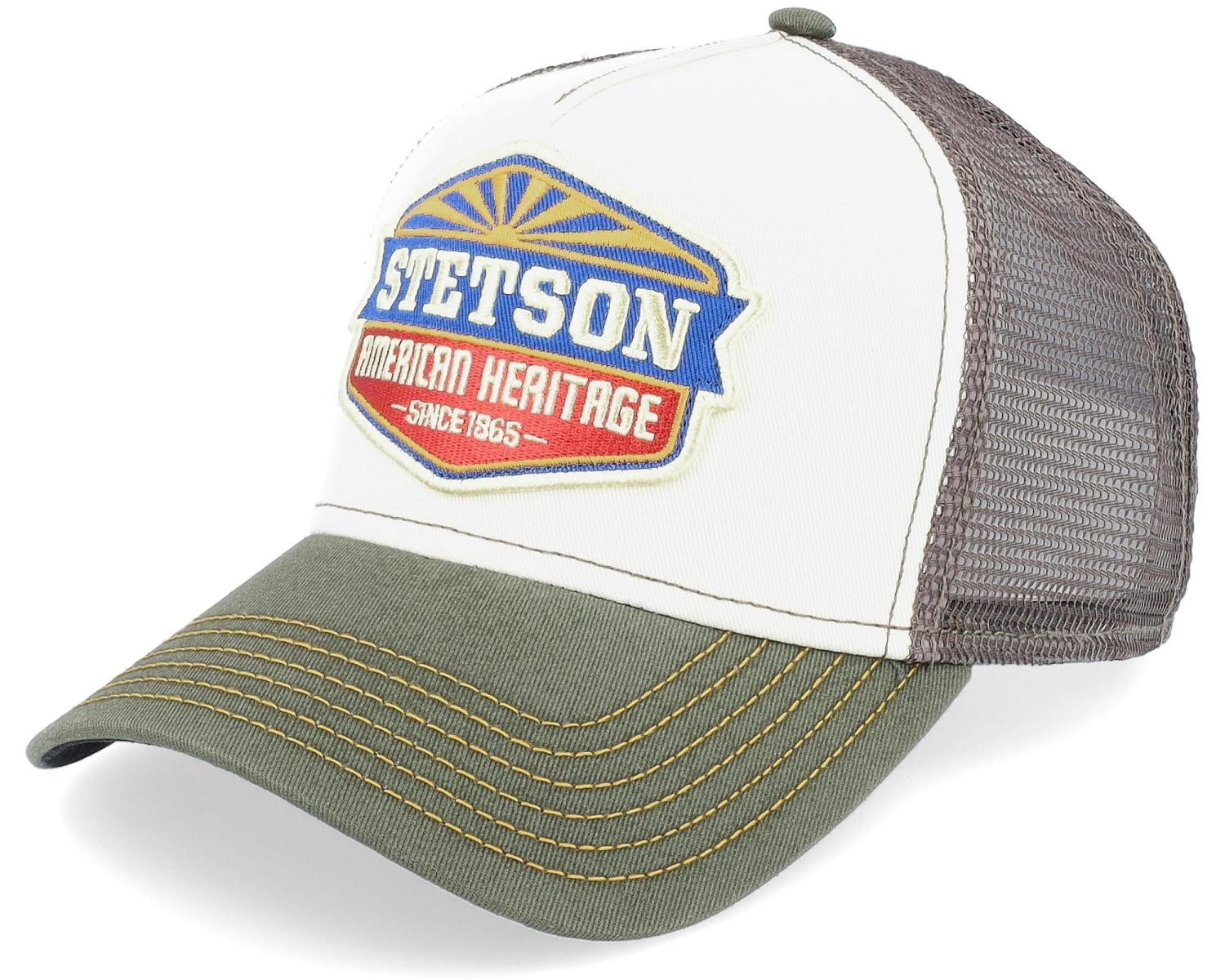 Stetson  Sun White/Olive Trucker