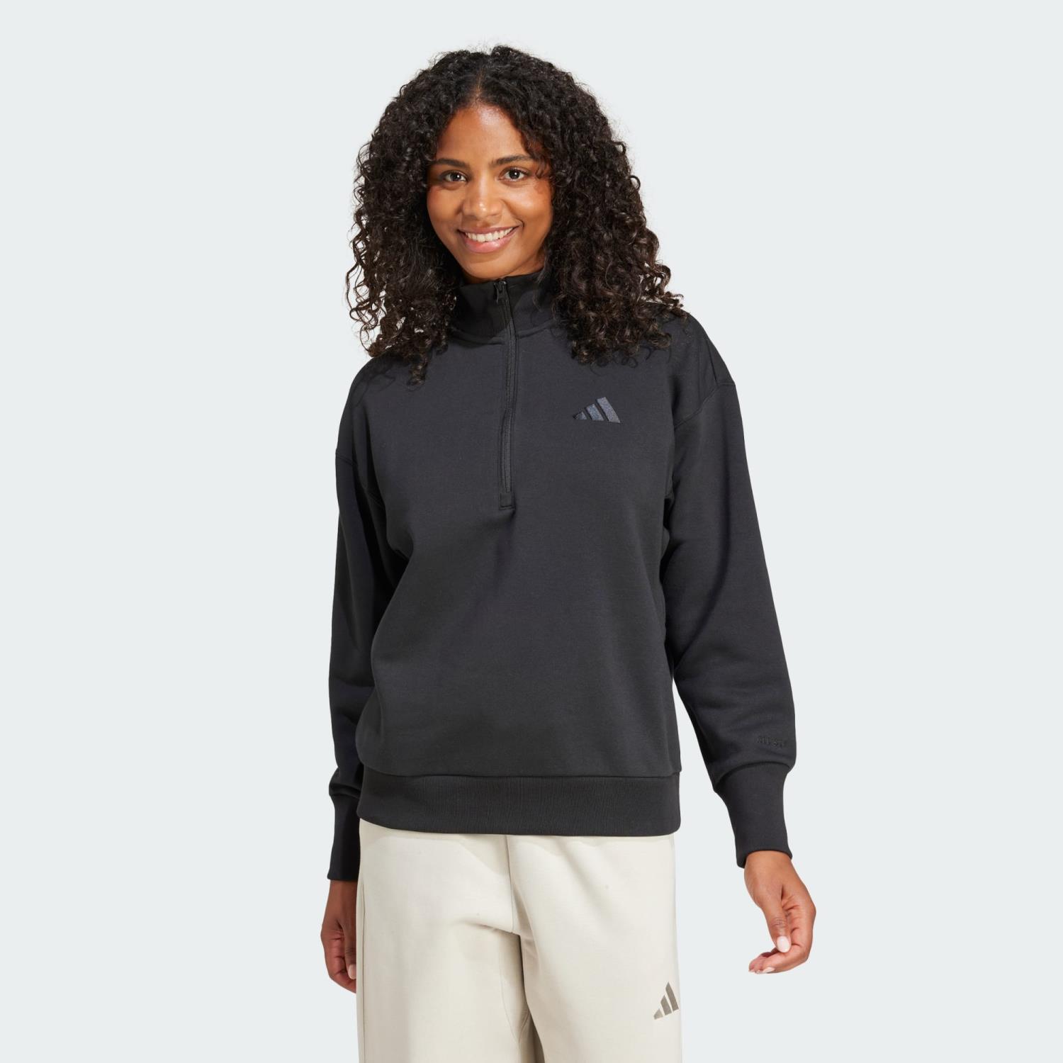 Adidas  ALL SZN Fleece Loose Quarter-Zip Sweatshirt