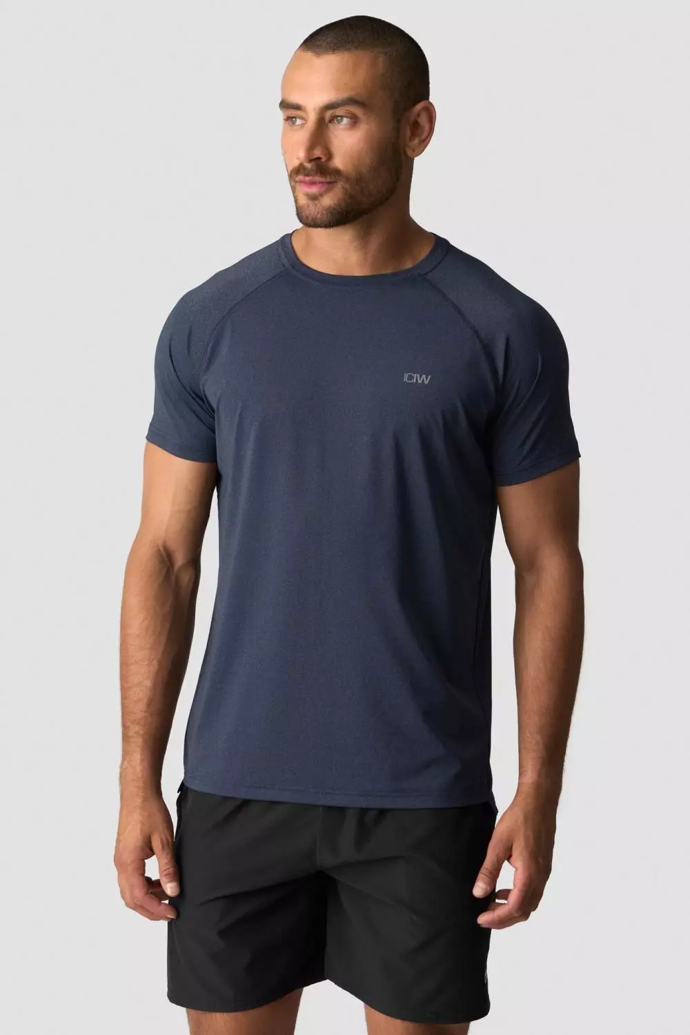 ICANIWILL  Workout Melange T-shirt Men Midnight Blue