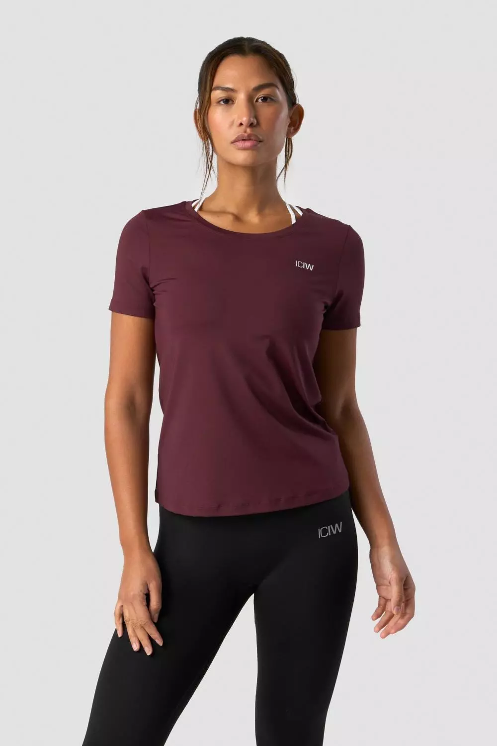 ICANIWILL Training T-shirt W Burgundy