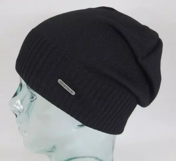 Stetson  Lang Lue Overdimensjonert Strikket Vinterlue i Ull