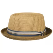 Stetson  Licano Toyo Straw Summer Pork Pie Hat Brun
