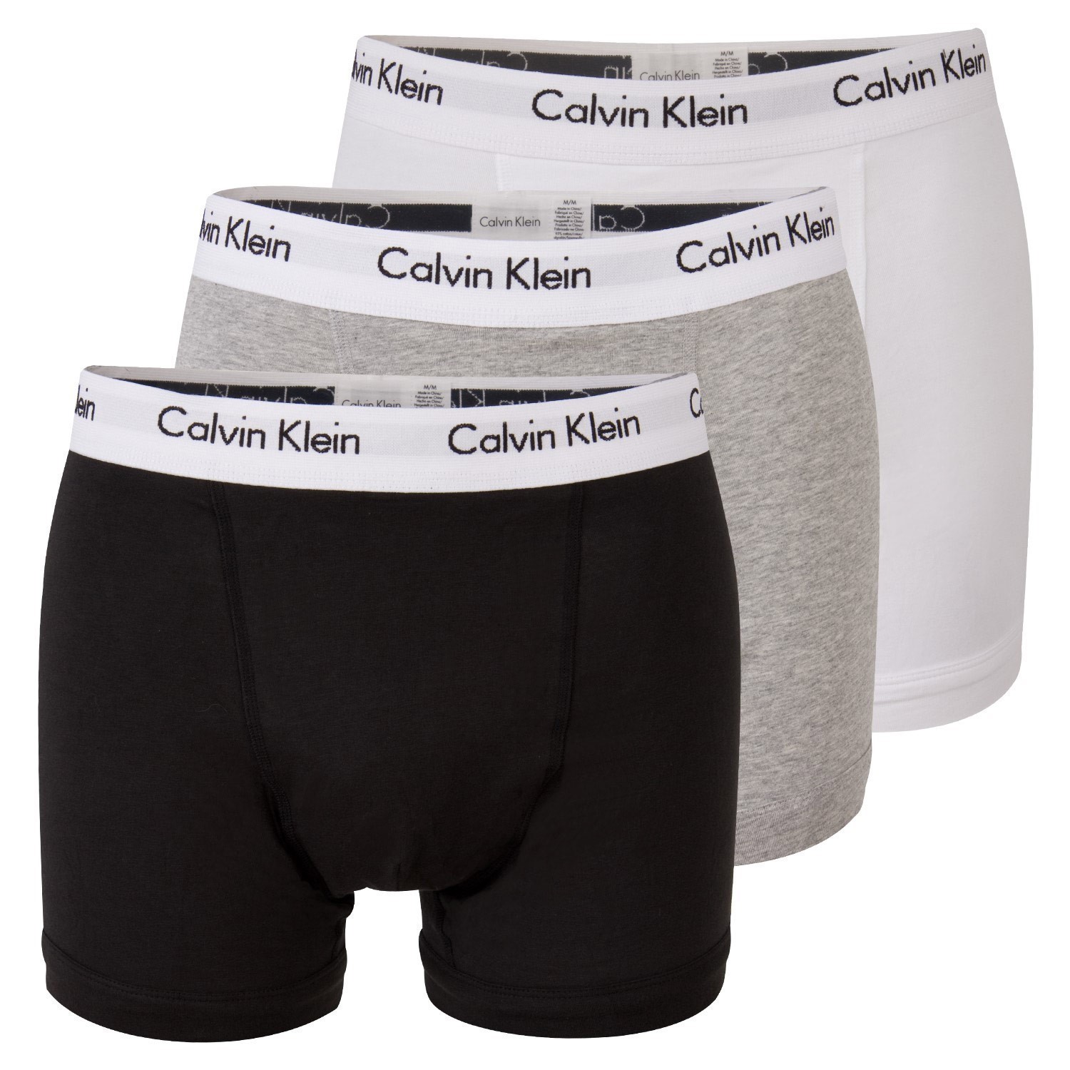 Calvin Klein 3pk Boxer Trunk sort/hvit/grå