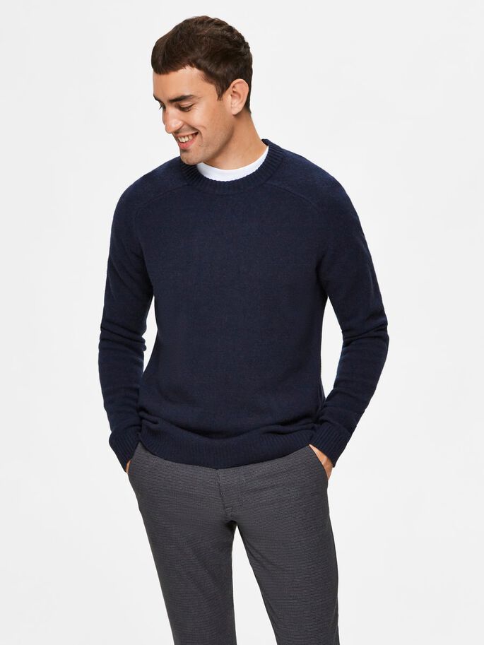Selected SLHNEWCOBAN LAMBS WOOL CREW NECK W