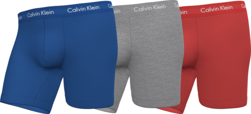 Calvin Klein BOXER BRIEF 3PK, WIZ ROYALTY/ GREY HEATHER/ EXOTIC CORAL