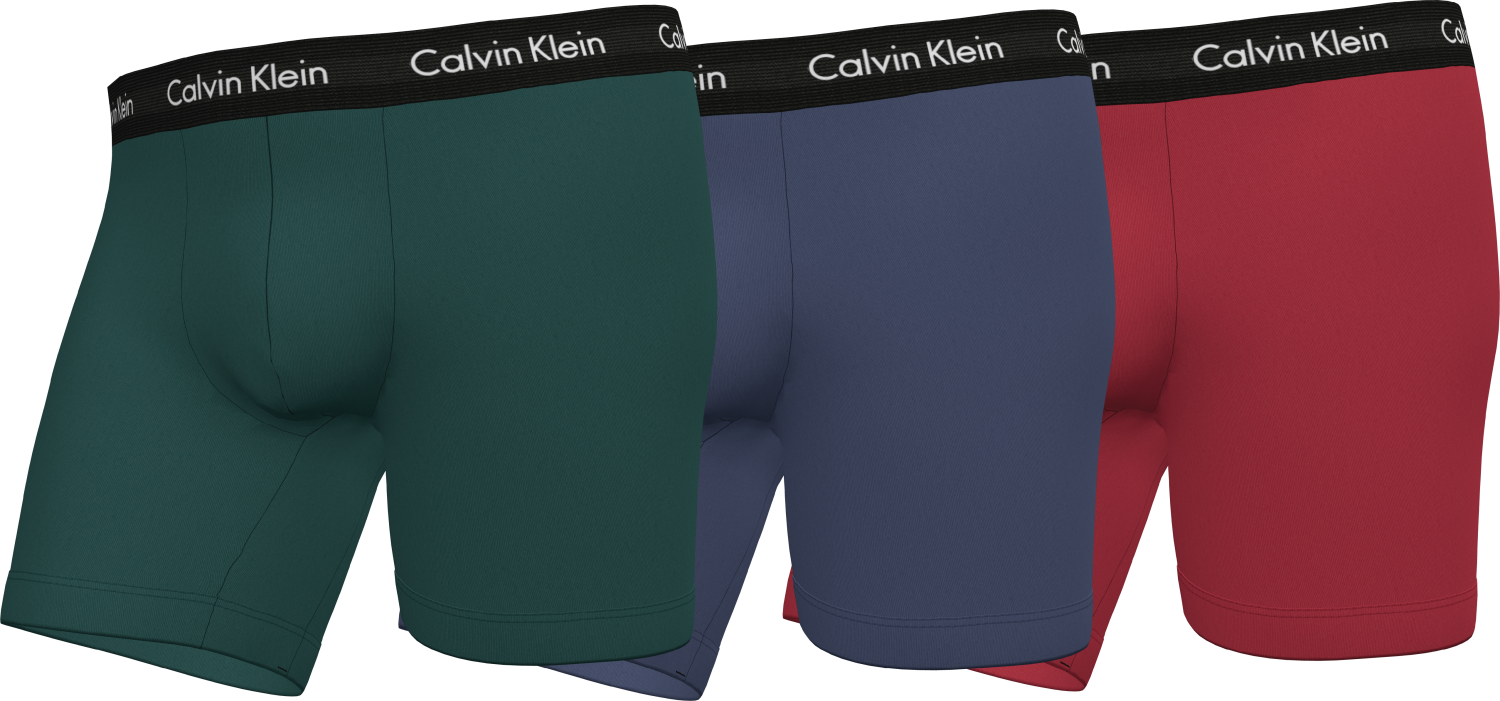 Calvin Klein BOXER BRIEF 3PK, WJ9 MAYA BLUE/GRAPE/RUSTIC RED