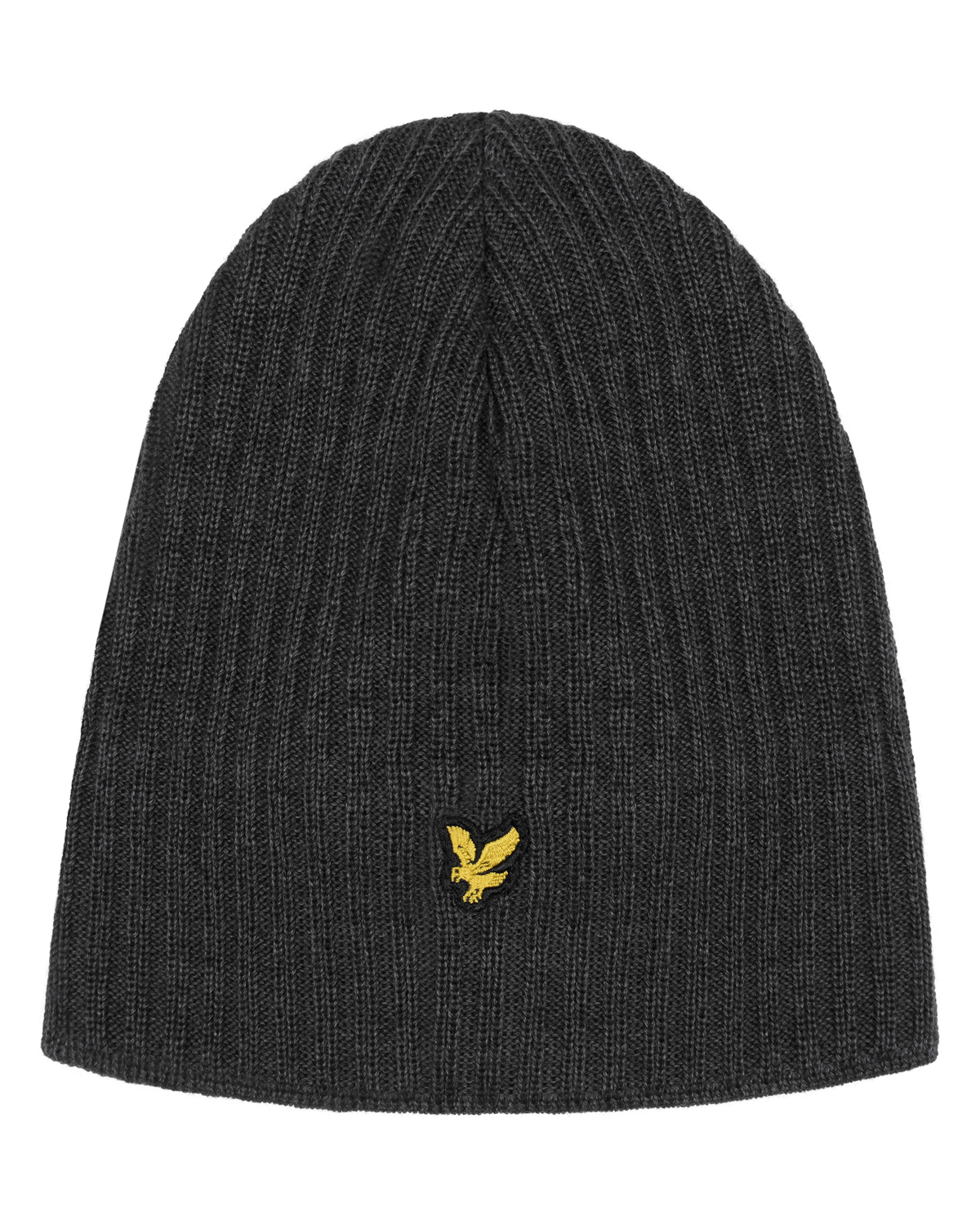 Lyle&Scott Knitted Ribbed Beanie Mid Grey Marl